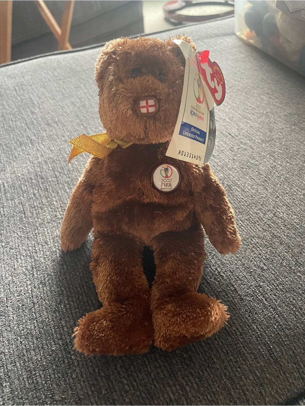 “Champion” bear England game. With all tags - 2002 FIFA Official Licensed